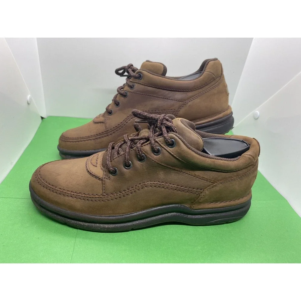 Rockport Mens Brown Lace Up Comfort Shoes Size 8.5M MWT17 Leather Oxford